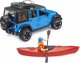 Bruder bruder Jeep Wrangler Rubicon Unlimited with kayak and figure, model vehicle 7