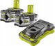Ryobi Charger and rechargeable battery set Ryobi RC18150-250 Litio Ion 5 Ah 18 V 2
