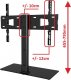 VETOUSON Obrotowy Naszafkowy Stojak TV na Telewizor 32-70 cali TV GT-10 Podstawa Stopa Noga TV 2