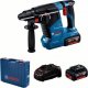 Młotowiertarka Bosch BOSCH MŁOTOWIERTARKA Z OPCJĄ KUCIA 18V 2,4J 2x5,0Ah GBH 187-LI 41