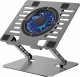 Podstawka chłodząca Art P12 laptop stand aluminum 13/24/23 cm adjustable height+angle+vent+LED 4