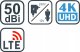 Antena RTV Evolveo EVOLVEO Xany 4 LTE 230/12V, 50dBi aktivní pokojová anténa DVB-T/T2, LTE filtr 5