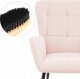 Szchara FOTEL SKANDYNAWSKI NOWOCZESNY ELEGANCKI DESIGNERSKI DO SALONU różowy 5