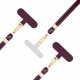 3MK Smycz do telefonu - 3mk EasyClip Elite - Mulberry (gold) ) 10