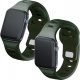 3MK 42/44/45/49 mm Dark Green - 3mk Silicone Watch Strap for Apple 5