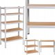 Springos Zestaw regałów metalowych 2 szt. 150x75x30cm 675kg z 5 półkami do garażu, piwnicy UNIWERSALNY 16