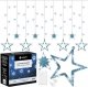 Springos Kurtyna świetlna 138 Led girlanda gwiazdki, lampki wewnętrzne sople zimny biały UNIWERSALNY 6