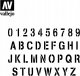Vallejo Vallejo: Stencils - Stamp Font 1
