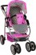 Alice Wózek Dla Lalek Spacerówka 2 w 1 Gondola Torba Różowy Gwiazdki 1