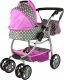 Alice Wózek Dla Lalek Spacerówka 2 w 1 Gondola Torba Różowy Gwiazdki 5