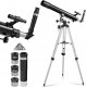 Teleskop Uniprodo Teleskop luneta refraktor astronomiczny do obserwacji księżyca planet 900 mm śr. 80 mm Teleskop luneta refraktor astronomiczny do obserwacji księżyca planet 900 mm śr. 80 mm 1