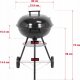Lund Grill ogrodowy węglowy 41 cm x 41 cm 3