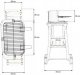 kontrast Grill węglowy z półkami na kółkach 28,5x48,5 cm BBQ 7