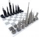 Giftdeco Szachy na marmurowej szachownicy Skyline World 1
