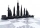 Giftdeco Szachy na marmurowej szachownicy Skyline World 4