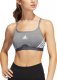 Adidas Stanik damski adidas Aeroreact Training Light-Support 3-Stripes Bra ciemnoszary HC7870 L 3