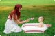 Ricokids Wanienka dla niemowląt z termometrem i wkładką  RK-282 biało-różowa 8