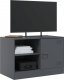 vidaXL Szafki pod telewizor, 2 szt., antracytowe, 67x39x44 cm, stalowe 2