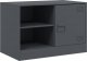 vidaXL Szafki pod telewizor, 2 szt., antracytowe, 67x39x44 cm, stalowe 5