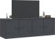 vidaXL Szafki pod telewizor, 2 szt., antracytowe, 67x39x44 cm, stalowe 3