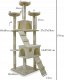 Animel Drapak drzewko Legowisko Wieża dla Kota 170cm Beżowy 3
