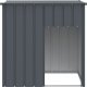 vidaXL Buda dla psa, z dachem, antracytowa, 110x103x109 cm, stal 2