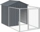 vidaXL Buda dla psa, z wybiegiem, antracytowa, 117x201x123 cm, stal 1