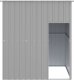 vidaXL Buda dla psa, z dachem, szara, 165x153x181 cm, stal 2