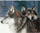 Norimpex Diamentowa Mozaika Wilki Dwa W Zimowym Lesie Rysunek 30x40 1