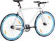 Rowerek biegowy vidaXL Rower single speed, biało-niebieski, 700c, 55 cm 2
