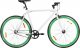Rowerek biegowy vidaXL Rower single speed, biało-zielony, 700c, 55 cm 1