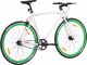 Rowerek biegowy vidaXL Rower single speed, biało-zielony, 700c, 55 cm 2