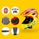 RockBros Kask rowerowy Rockbros TT-32SOYB-S dziecięcy z odpinaną szczęką rozmiar S - żółto-pomarańczowy 3