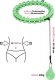 HMS Zestaw hula hop z wypustkami i obciążnikiem hhw01 zielony + pas wyszczuplający br163 czerwony 5