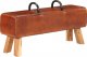 vidaXL Ławeczka gimnastyczna, brązowa, 110 cm, skóra naturalna 8