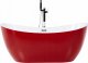 Wanna Beliani Wanna wolnostojąca 180 x 78 cm czerwona ANTIGUA 4
