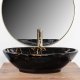 Umywalka Rea Umywalka nablatowa REA Pamela Black Marble Shiny 2