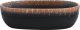 Umywalka vidaXL Umywalka nablatowa, czarno-pomarańczowa, owalna, 47x33x13 cm 3