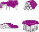 Plandeka vidaXL Plandeka, czarna, 5x8 m, 600 g/m 7