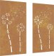 vidaXL Ogrodowe dekoracje ścienne, 2 szt., 105x55 cm, stal kortenowska 2
