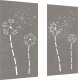 vidaXL Ogrodowe dekoracje ścienne, 2 szt., 105x55 cm, stal kortenowska 3