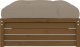 vidaXL Podnóżek ogrodowy, miodowy brąz, 120x80 cm, lite drewno sosnowe 4