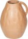 Beliani Wazon dekoracyjny z terakoty 40 cm beżowy KULIM 1
