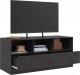 vidaXL Szafka pod telewizor, czarna, 99x39x44 cm, stalowa 4