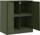 vidaXL Szafka boczna, oliwkowa, 67x39x73 cm, stal 6