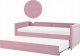 Beliani Łóżko wysuwane tapicerowane 90 x 200 cm różowe MIMIZAN 11