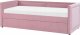Beliani Łóżko wysuwane tapicerowane 90 x 200 cm różowe MIMIZAN 5