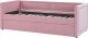 Beliani Łóżko wysuwane tapicerowane 90 x 200 cm różowe MIMIZAN 6