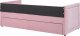 Beliani Łóżko wysuwane tapicerowane 90 x 200 cm różowe MIMIZAN 7
