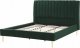 Beliani Łóżko welurowe 180 x 200 cm zielone MARVILLE 4